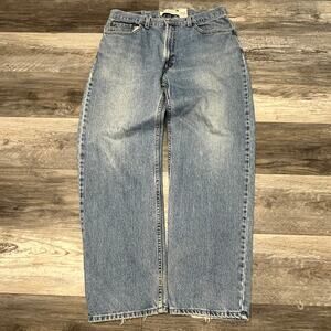 Vintage Y2K 2000s Levis 550 Faded Blue Men 36x30 Relaxed Fit Denim Jeans Red Tab